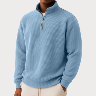 LAURENT MONACO | PULL EN MAILLE À COL ZIPPÉ POUR HOMME