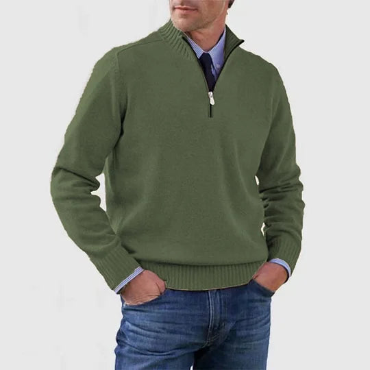LAURENT MONACO | PULL ÉLÉGANT HOMME À MI-ZIP