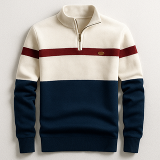 LAURENT MONACO | PULL HOMME AVEC ZIP AU COL