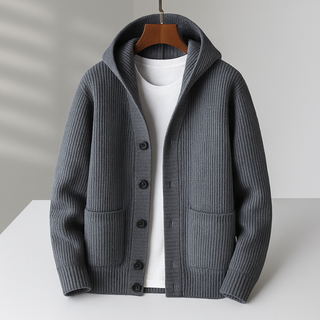 LAURENT MONACO | CARDIGAN À CAPUCHE POUR HOMME