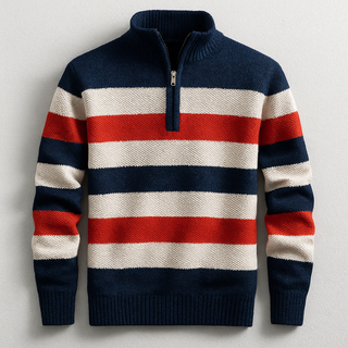LAURENT MONACO | PULLOVER EN MAILLE AVEC ZIP POUR HOMME