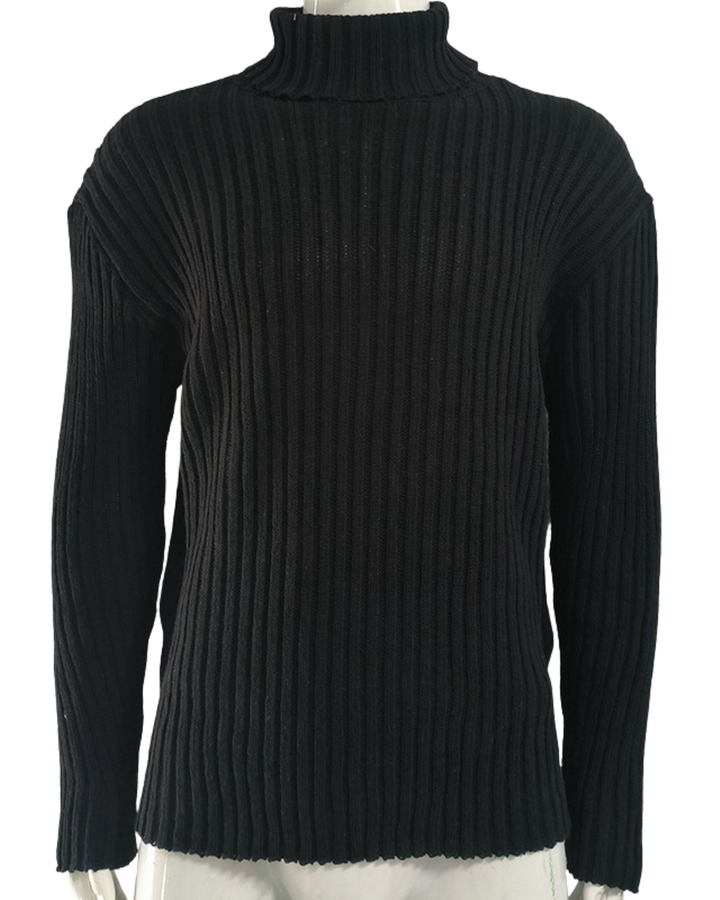 LAURENT MONACO | PULL À COL ROULEAU EN MAILLE COULISSÉE POUR HOMMES