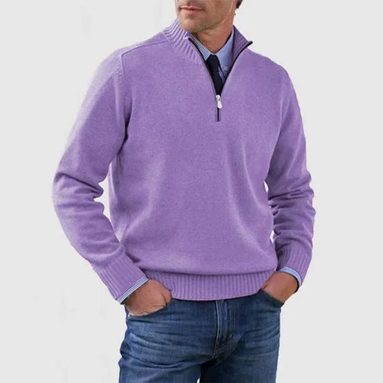 LAURENT MONACO | PULL ÉLÉGANT HOMME À MI-ZIP
