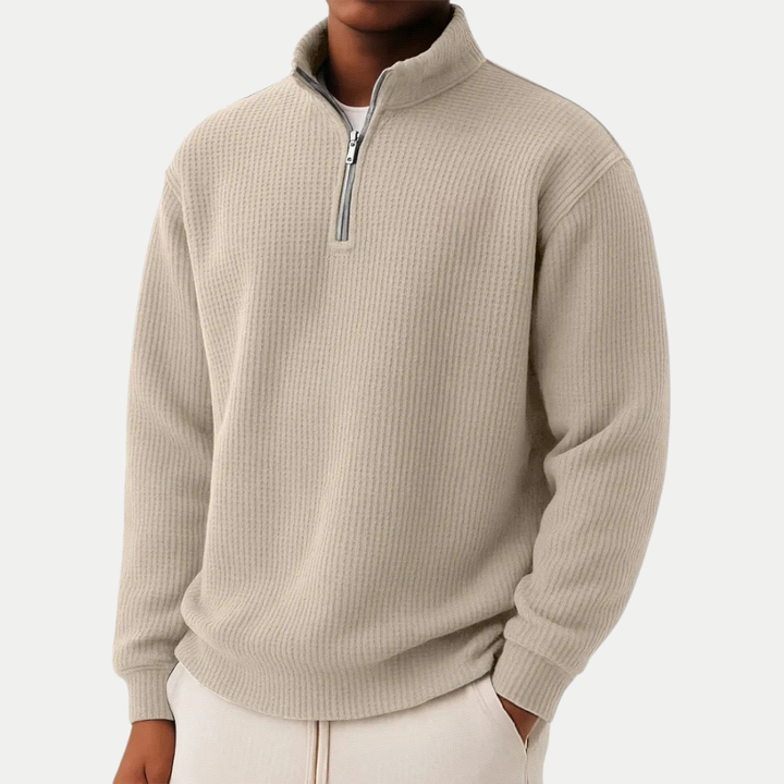 LAURENT MONACO | PULL EN MAILLE À COL ZIPPÉ POUR HOMME