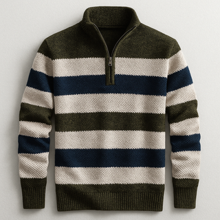 LAURENT MONACO | PULLOVER EN MAILLE AVEC ZIP POUR HOMME
