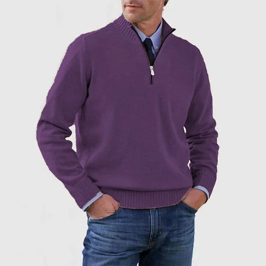 LAURENT MONACO | PULL ÉLÉGANT HOMME À MI-ZIP