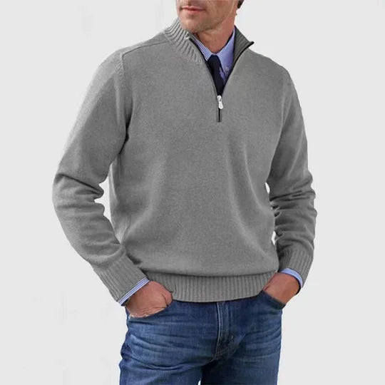 LAURENT MONACO | PULL ÉLÉGANT HOMME À MI-ZIP