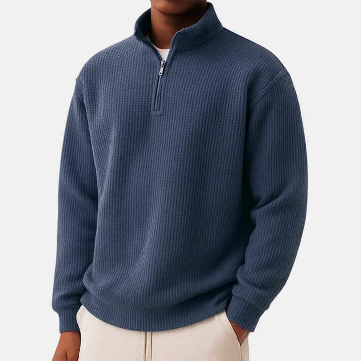 LAURENT MONACO | PULL EN MAILLE À COL ZIPPÉ POUR HOMME