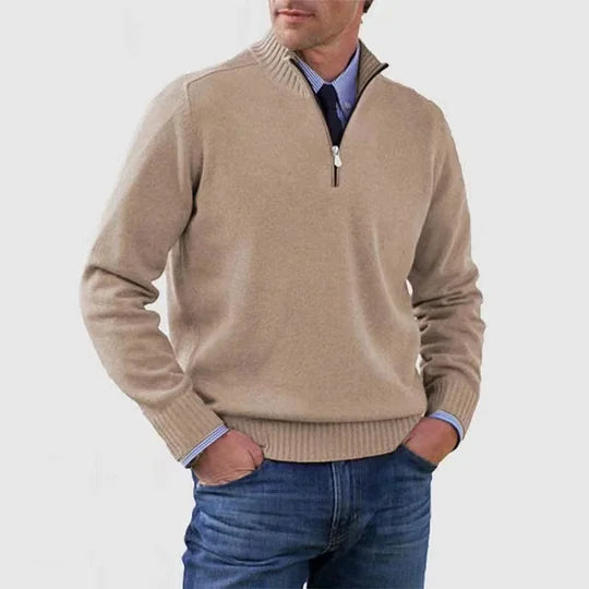 LAURENT MONACO | PULL ÉLÉGANT HOMME À MI-ZIP