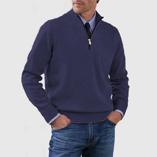 LAURENT MONACO | PULL ÉLÉGANT HOMME À MI-ZIP
