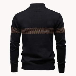 LAURENT MONACO | PULL ZIPPÉ RAYÉ POUR HOMME