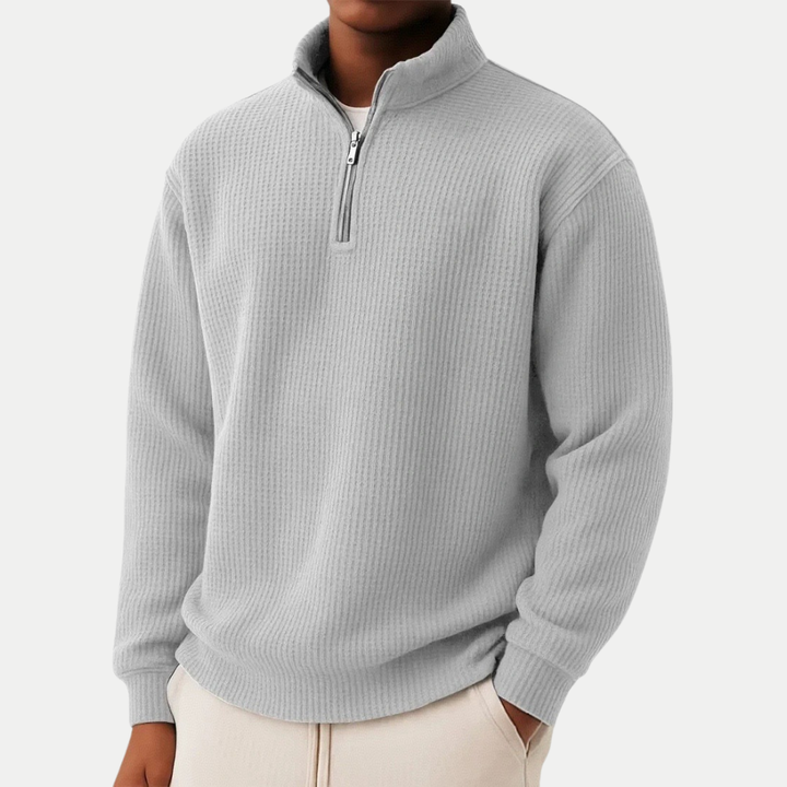 LAURENT MONACO | PULL EN MAILLE À COL ZIPPÉ POUR HOMME