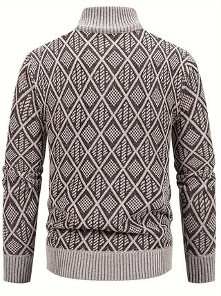 LAURENT MONACO | PULL EN MAILLE GÉOMÉTRIQUE POUR HOMMES