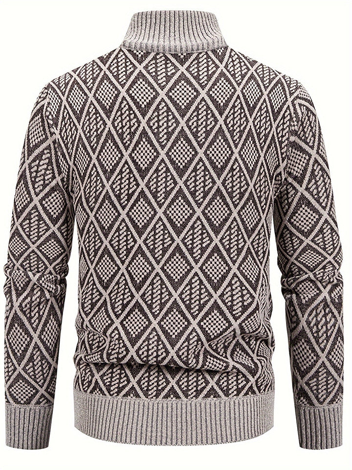 LAURENT MONACO | PULL EN MAILLE GÉOMÉTRIQUE POUR HOMMES
