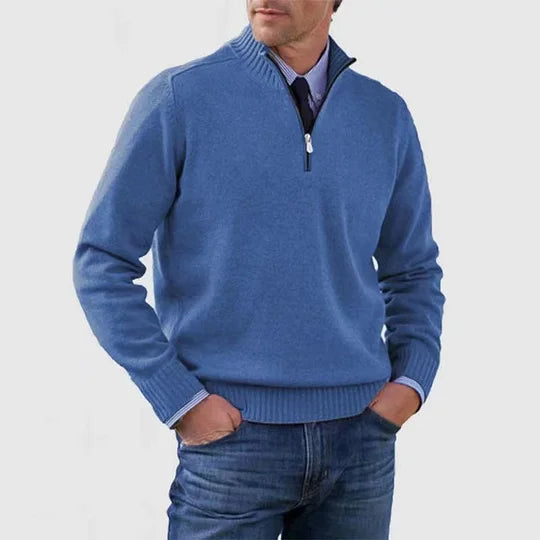 LAURENT MONACO | PULL ÉLÉGANT HOMME À MI-ZIP