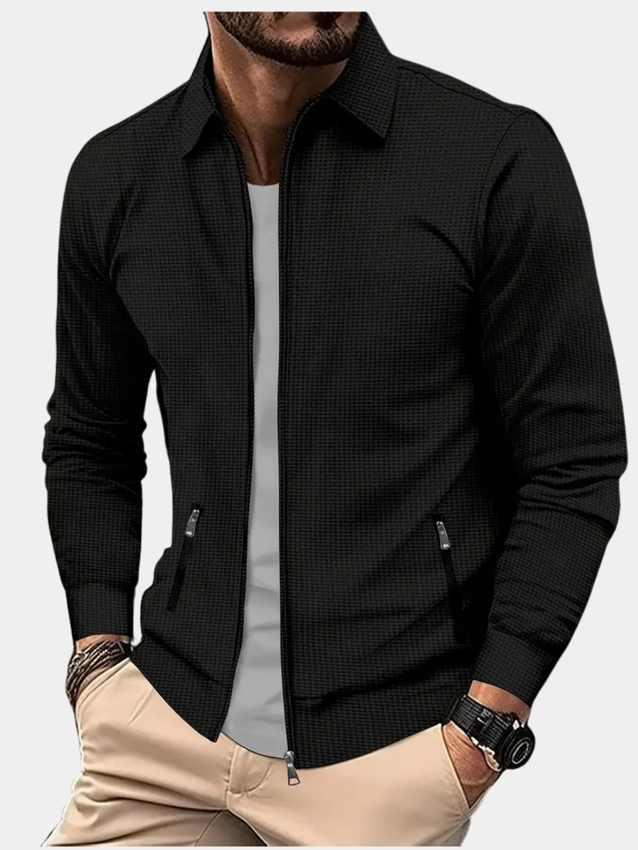 LAURENT MONACO | CARDIGAN À COL HAUT ET FERMETURE ÉCLAIR POUR HOMMES