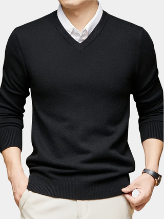 LAURENT MONACO | PULL EN MAILLE À COL EN V POUR HOMMES
