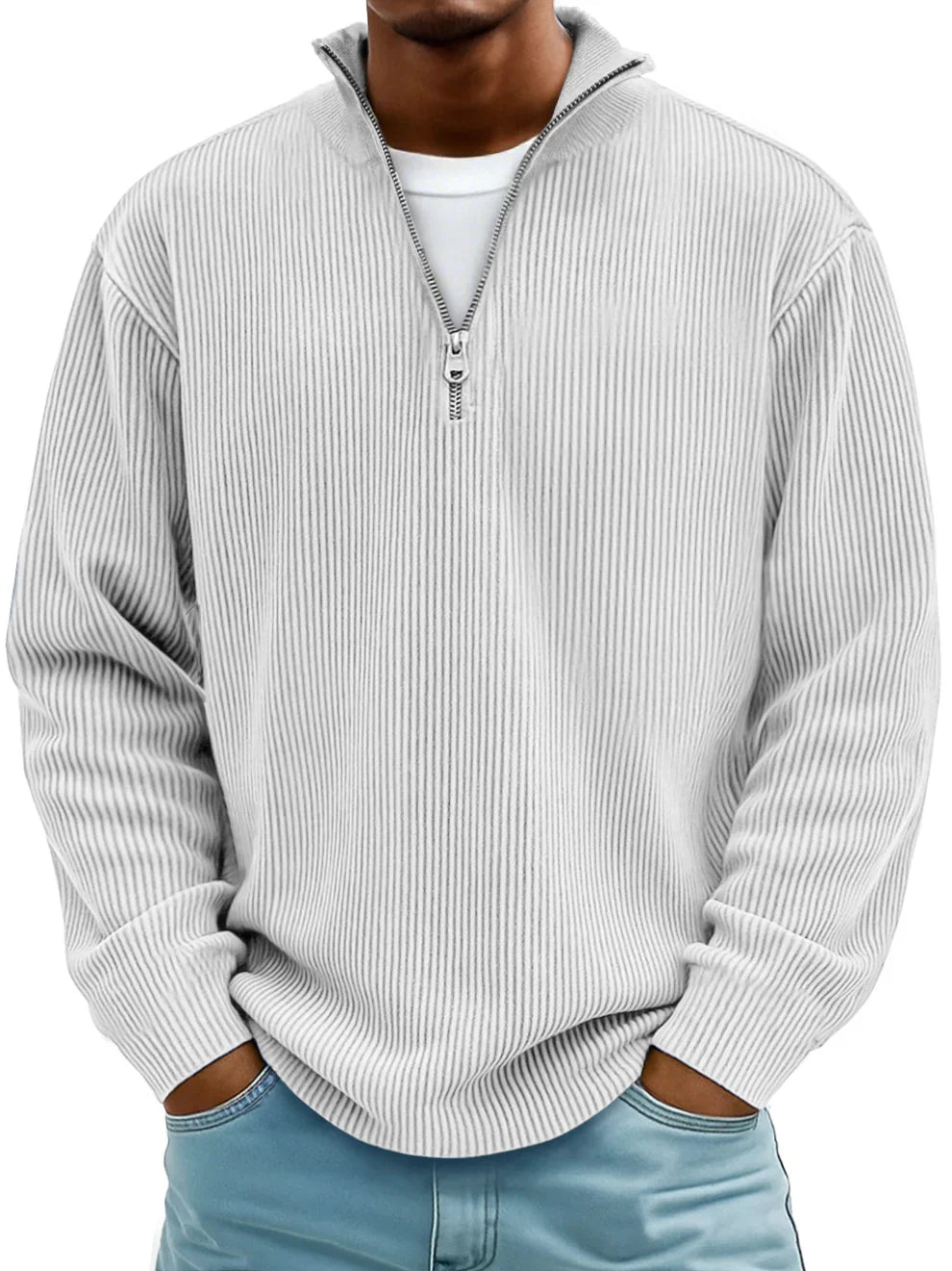 LAURENT MONACO | PULL ZIPPÉ CHALEUR LÉGÈRE POUR HOMMES
