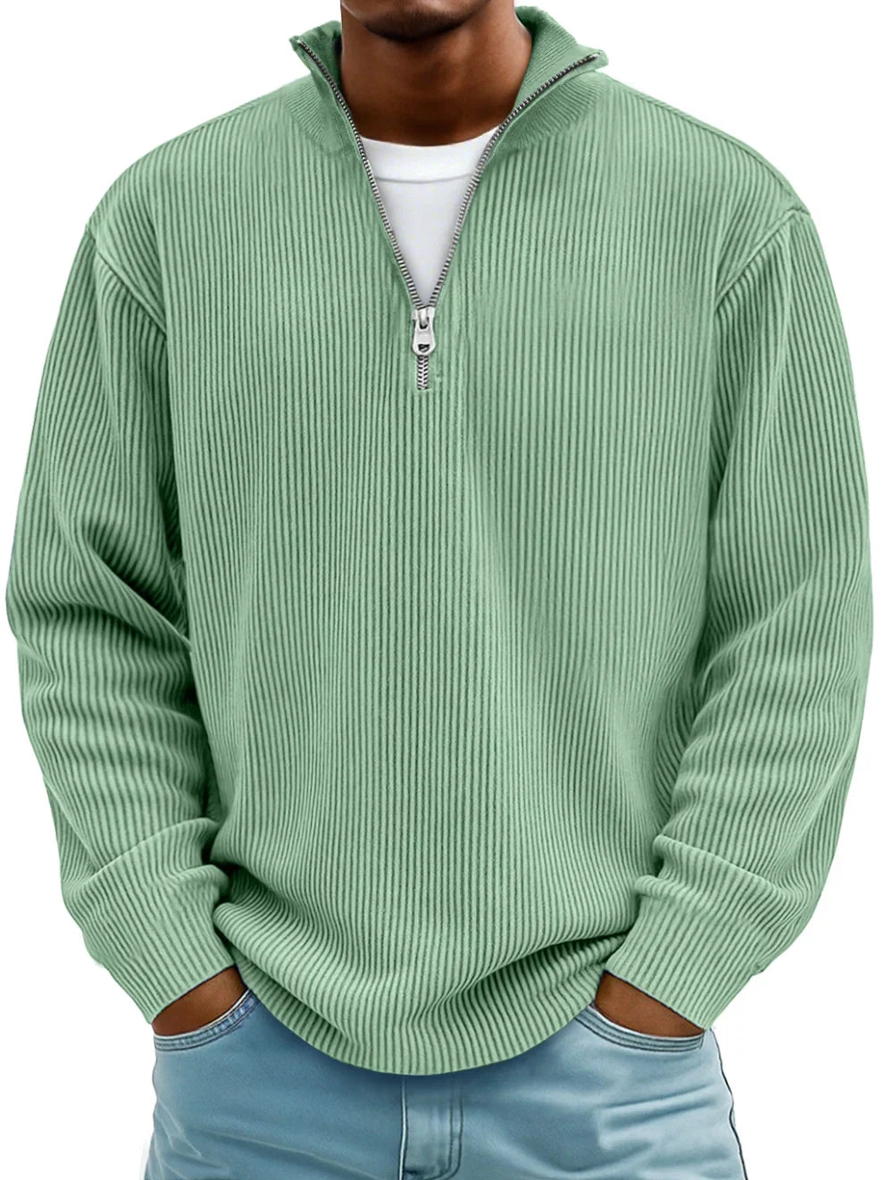 LAURENT MONACO | PULL TENDANCE AVEC ZIP MOYEN HOMME