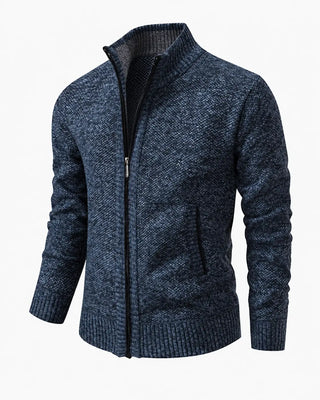 LAURENT MONACO | PULL À ZIP EN MAILLE COURRUE POUR HOMMES