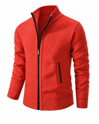 LAURENT MONACO | PULL À ZIP EN MAILLE COURRUE POUR HOMMES