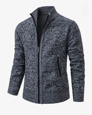 LAURENT MONACO | PULL À ZIP EN MAILLE COURRUE POUR HOMMES