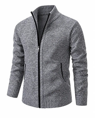 LAURENT MONACO | PULL À ZIP EN MAILLE COURRUE POUR HOMMES