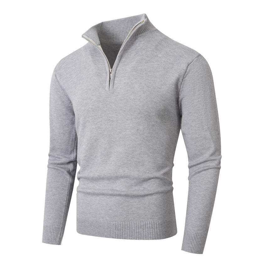 LAURENT MONACO | PULL EN MAILLE À DEMI-FERMETURE ÉCLAIR POUR HOMMES