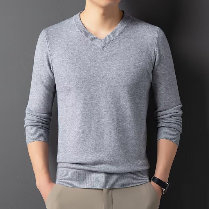 LAURENT MONACO | PULL EN MAILLE À COL EN V POUR HOMMES