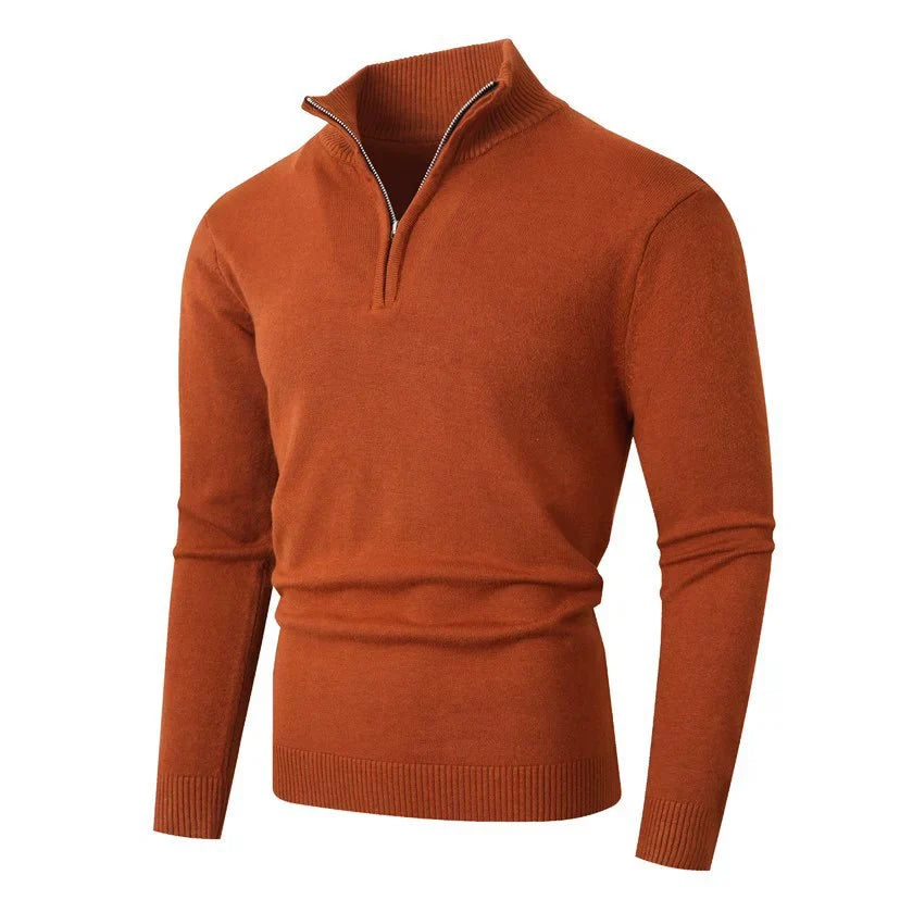 LAURENT MONACO | PULL EN MAILLE À DEMI-FERMETURE ÉCLAIR POUR HOMMES