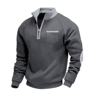 LAURENT MONACO | PULL EN POLAIRE AVEC MOITIÉ ZIP POUR HOMME