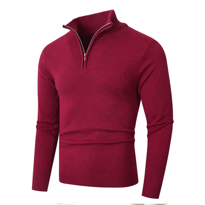 LAURENT MONACO | PULL EN MAILLE À DEMI-FERMETURE ÉCLAIR POUR HOMMES