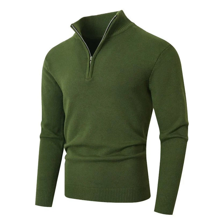 LAURENT MONACO | PULL EN MAILLE À DEMI-FERMETURE ÉCLAIR POUR HOMMES