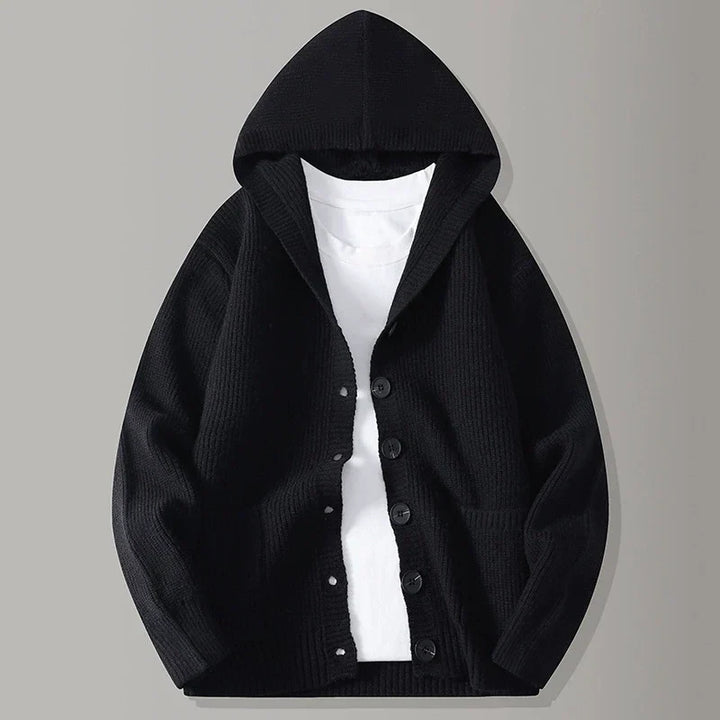LAURENT MONACO | CARDIGAN À CAPUCHE EN MAILLE POUR HOMMES
