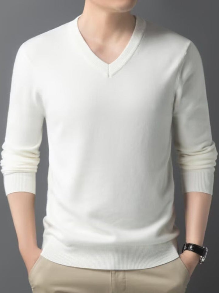 LAURENT MONACO | PULL EN MAILLE À COL EN V POUR HOMMES