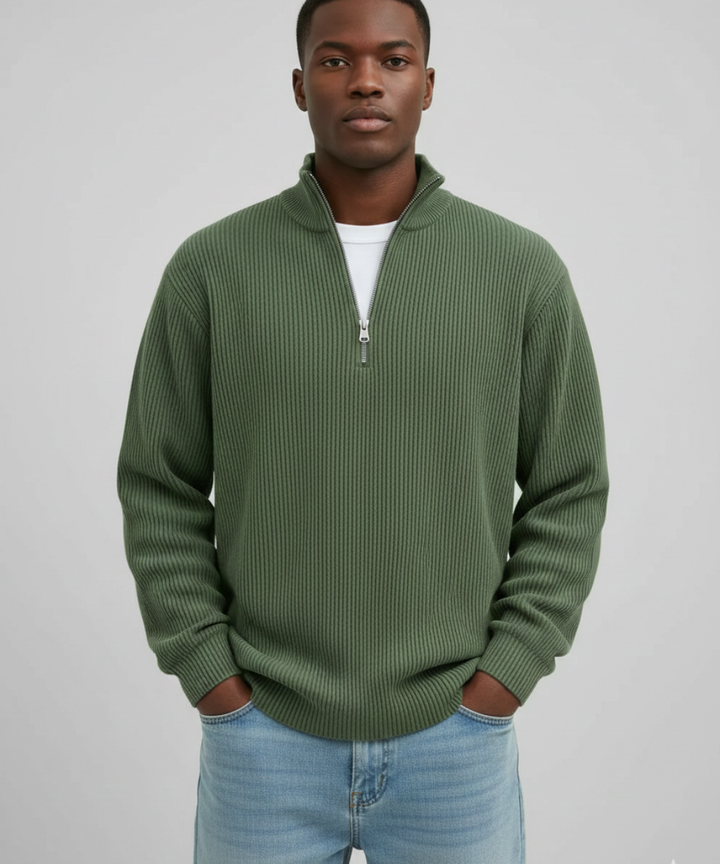 LAURENT MONACO | PULL DEMI-ZIP POUR HOMME