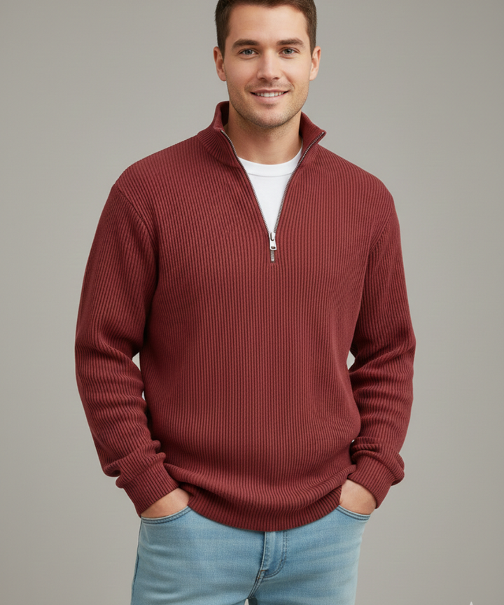 LAURENT MONACO | PULL ZIPPÉ CHALEUR LÉGÈRE POUR HOMMES