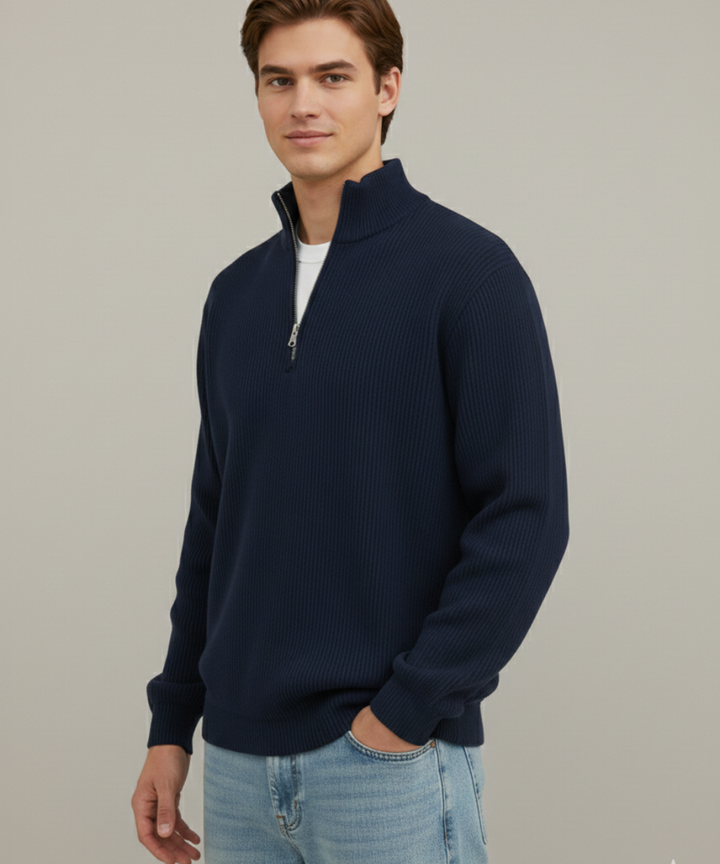 LAURENT MONACO | PULL ZIPPÉ CHALEUR LÉGÈRE POUR HOMMES