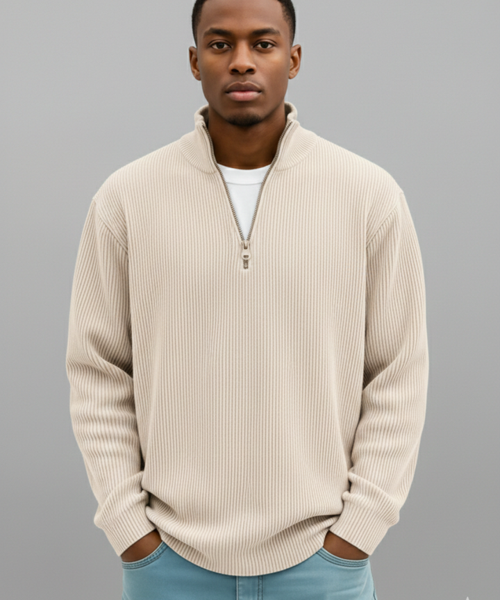 LAURENT MONACO | PULL DEMI-ZIP POUR HOMME