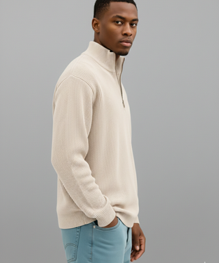 LAURENT MONACO | PULL ZIPPÉ CHALEUR LÉGÈRE POUR HOMMES