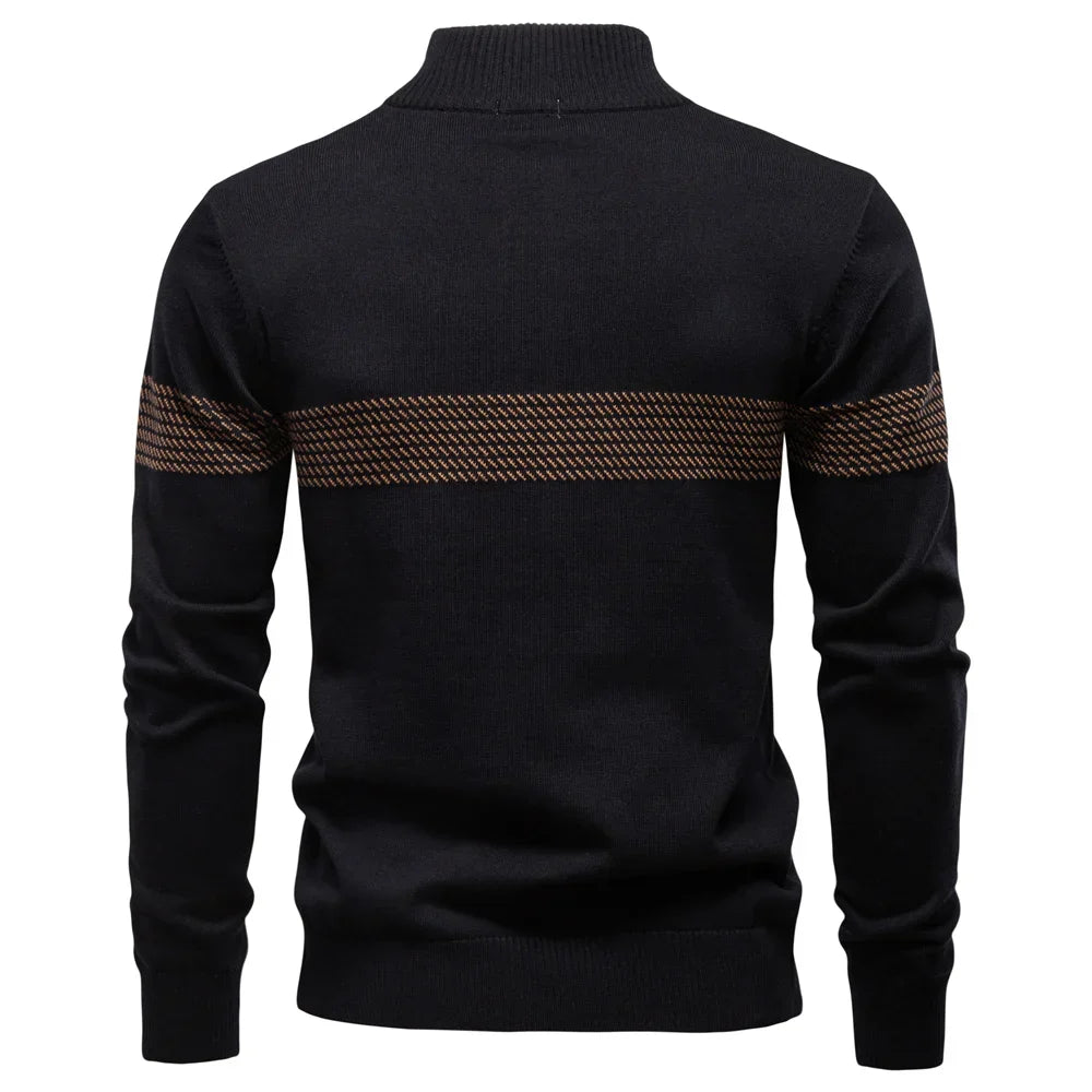 LAURENT MONACO | PULL CLASSIQUE EN MAILLE DEMI-ZIP POUR HOMME