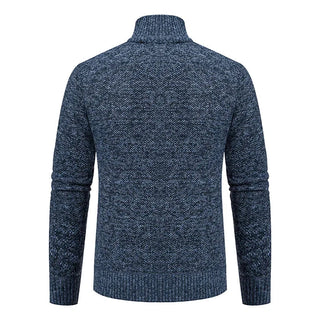 LAURENT MONACO | PULL À ZIP EN MAILLE COURRUE POUR HOMMES