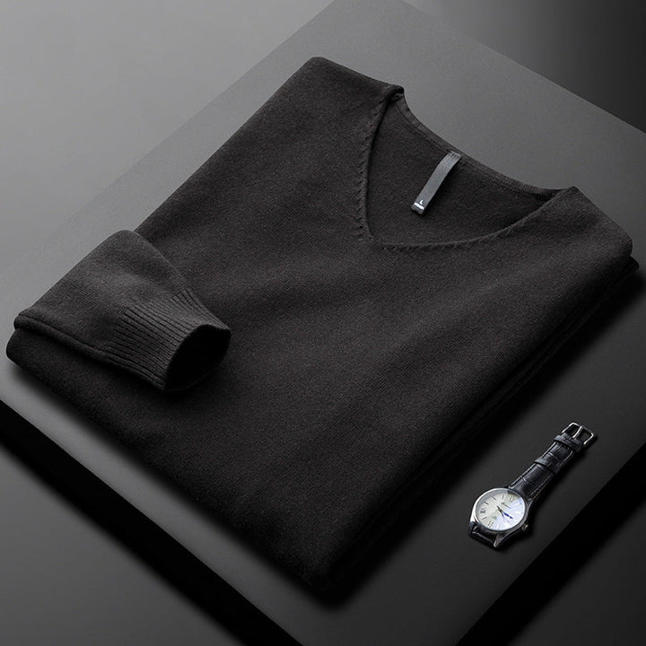 LAURENT MONACO | PULL EN V EN FIBRES NOBLES POUR HOMME