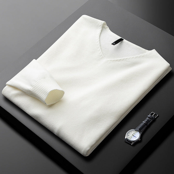 LAURENT MONACO | PULL EN V EN FIBRES NOBLES POUR HOMME