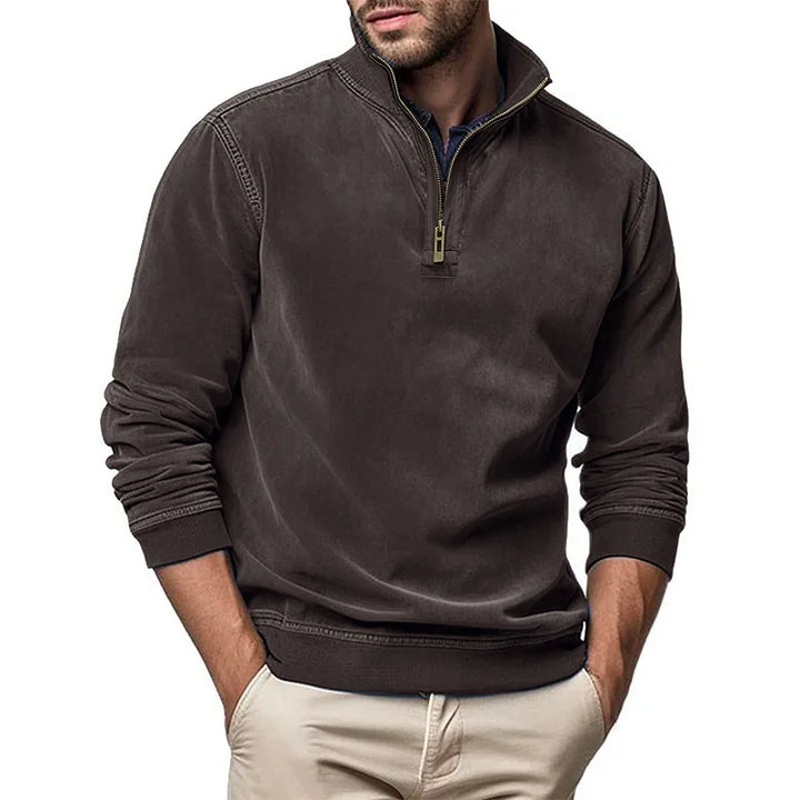 LAURENT MONACO | PULL EN MAILLE À DEMI-FERMETURE ÉCLAIR POUR HOMMES