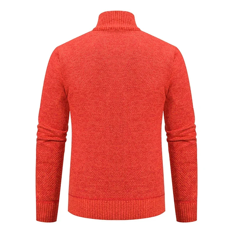 LAURENT MONACO | PULL À ZIP EN MAILLE COURRUE POUR HOMMES
