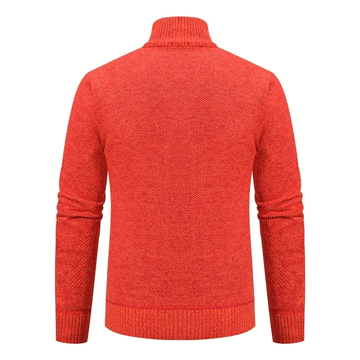 LAURENT MONACO | PULL À ZIP EN MAILLE COURRUE POUR HOMMES