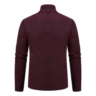 LAURENT MONACO | PULL À ZIP EN MAILLE COURRUE POUR HOMMES