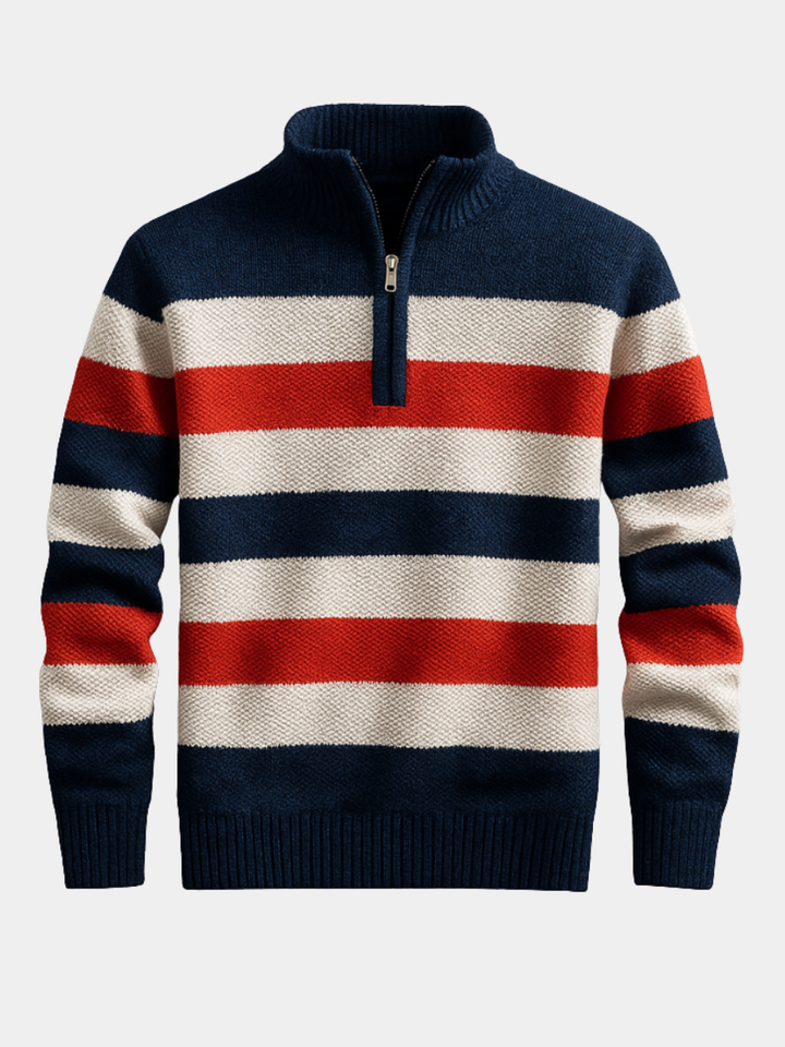 LAURENT MONACO | PULLOVER EN MAILLE AVEC ZIP POUR HOMME