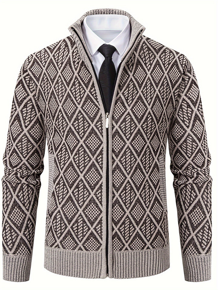 LAURENT MONACO | PULL EN MAILLE GÉOMÉTRIQUE POUR HOMMES